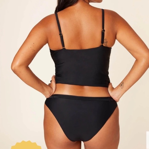 Andie Swim Black Bikini Hipster Bottom The Riviera Belted Size L Swimwear NWT - Picture 4 of 9